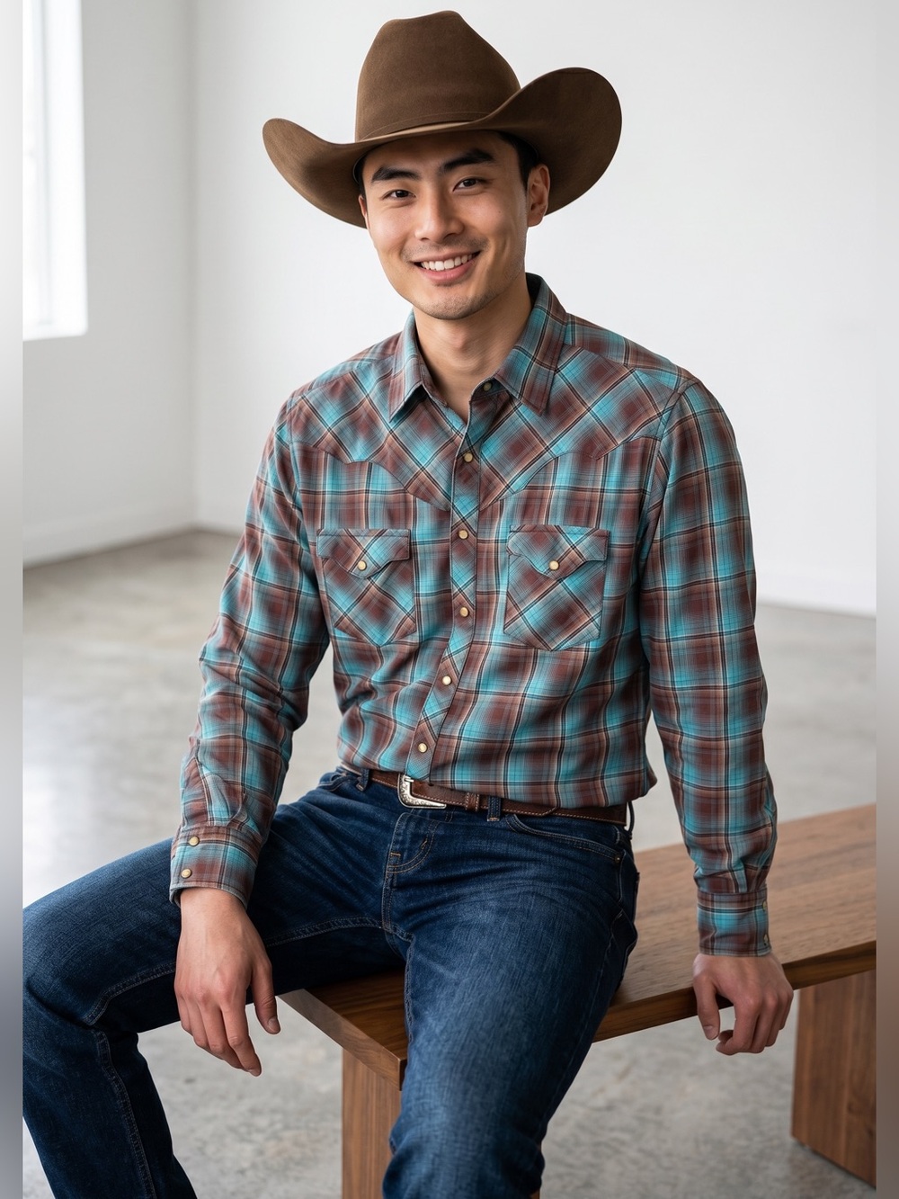 Wrangler Retro western style snap front shirt. Size large GUC